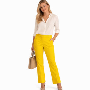 NWT Women's J.Crew Teddie Yellow Crop Trousers Size 2